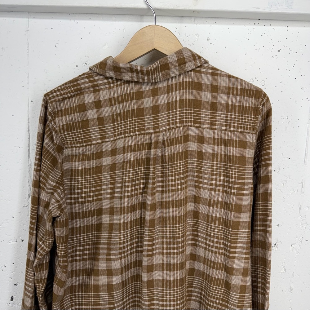 Carve Designs Sawyer Women’s XL Twill Coco Plaid Raw Hem Flannel Shirt - Picture 8 of 13